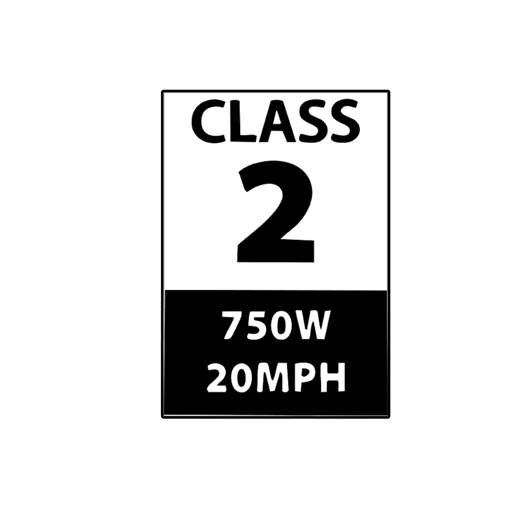 Class 2 Ebike Sticker